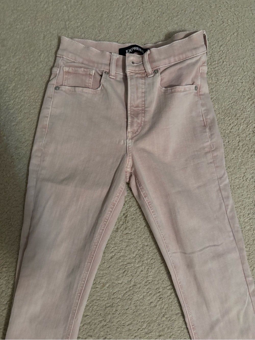 Express Women’s High-Rise Skinny Jeans - Pale Pink